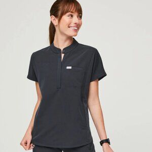 Night Sky Montex - Classic Mock Neck Scrub Top  S - Night Sky